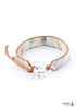 Boho Bracelet, RH Leather Wrap Bracelet, Pastel Pink